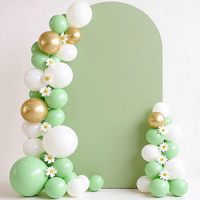 7.2 FT Arch Backdrop Cover, Wedding Sage Green Arch Covers Stretchy Backdrop Spandex Fitted for B... | Amazon (US)