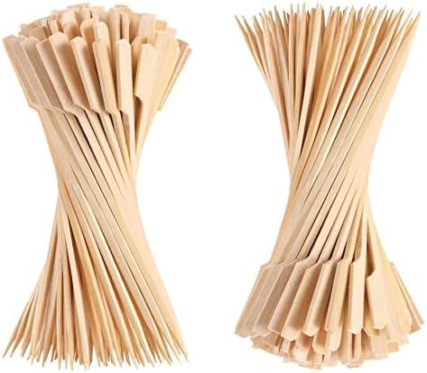 Bamboo Skewers 6 Inch，200 PCS Cocktail Skewers, Wooden Skewers for Appetizers，BBQ，Fruit Kab... | Amazon (US)