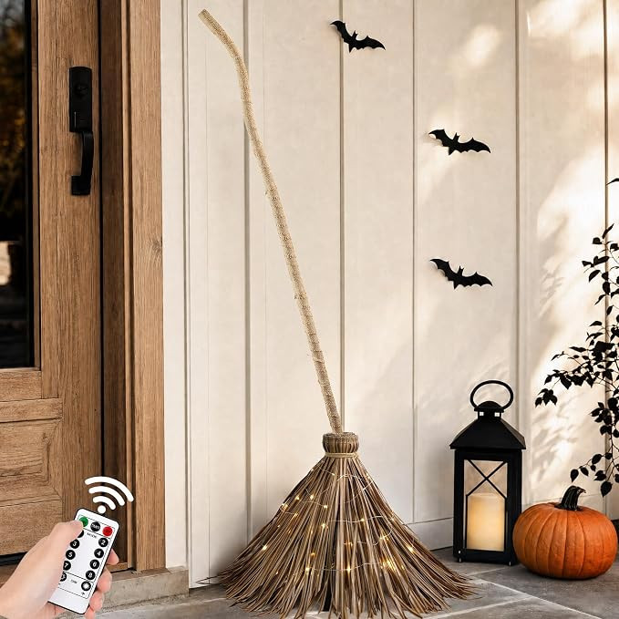 Halloween Decorations – 4.5FT Light Up Witch Broom | Amazon (US)