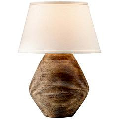 Calabria Rustco Ceramic Accent Table Lamp with Off-White Shade | www.lampsplus.com | Lamps Plus