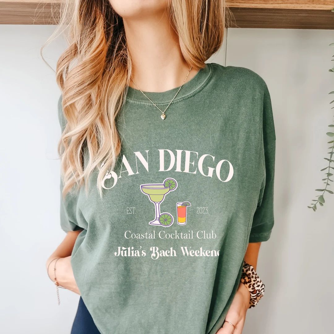 San Diego Bachelorette Trip Shirts / Trendy Costal Cocktail - Etsy | Etsy (US)