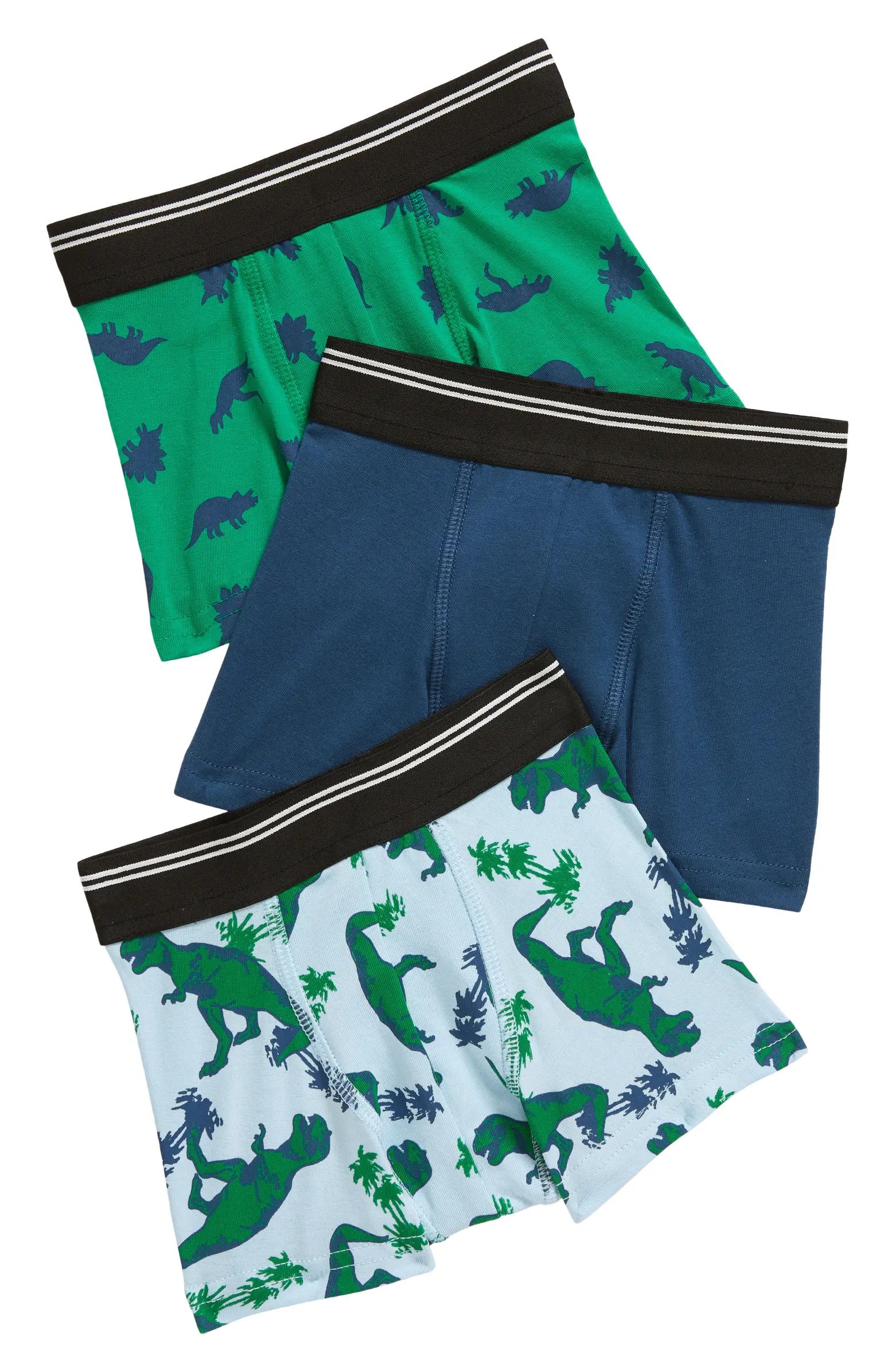 Kids' Assorted 3-Pack Stretch Cotton Boxer Briefs | Nordstrom