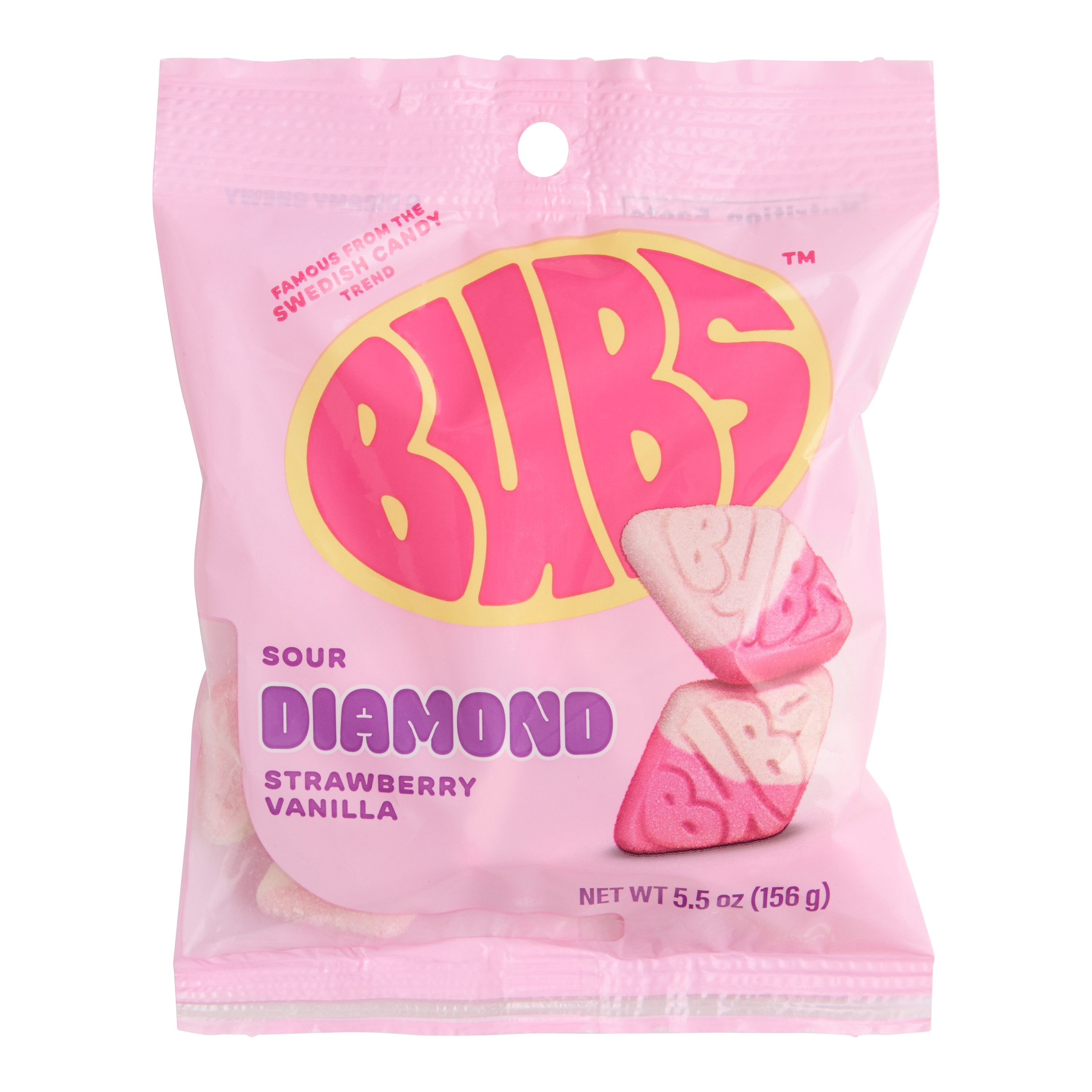 BUBS Sour Strawberry Vanilla Diamonds Gummy Candy | World Market