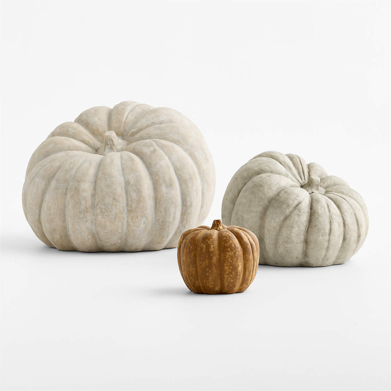 Heirloom Outdoor Medium Green Pumpkin | Crate & Barrel | Crate & Barrel