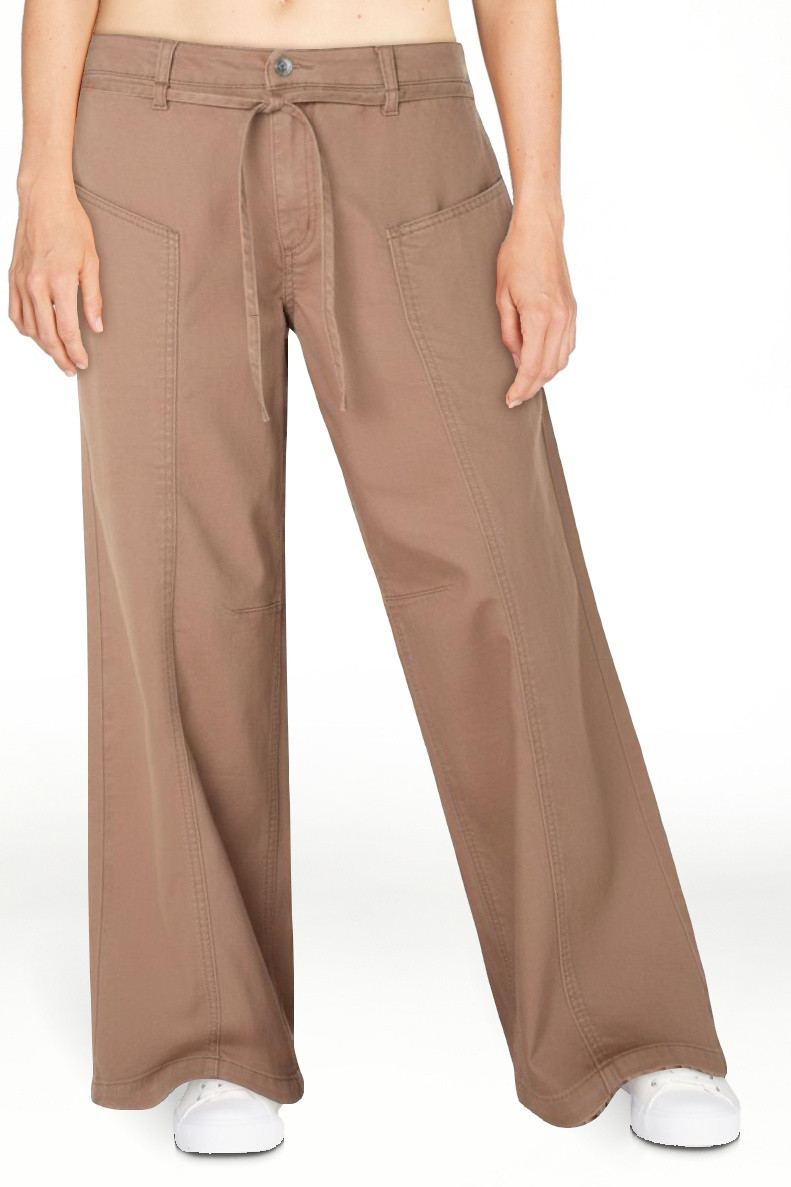 Celebrity Pink Women's and Women's Plus Tie Front Cargo Wide Leg Pants, Sizes XS-4X | Walmart (US)