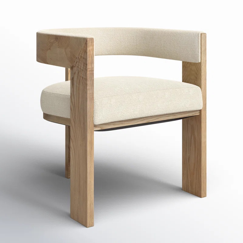 Imbali Ash Wood Upholstered Dining Chair | AllModern