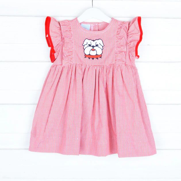 Dawgs Embroidered Dress Check | Classic Whimsy