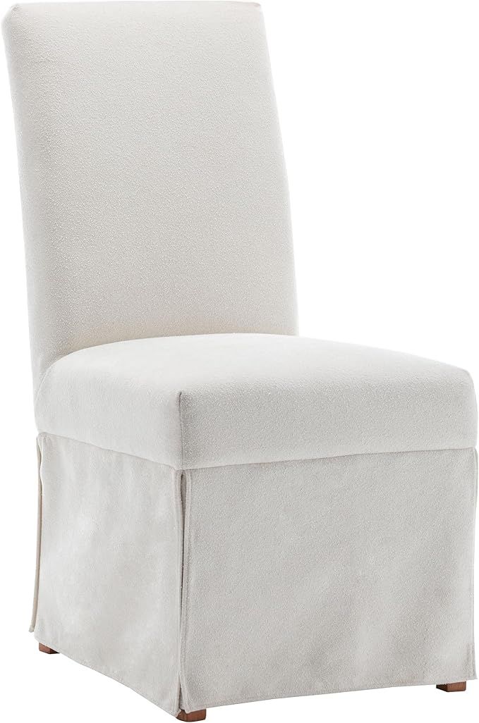Wovenbyrd Classic Covered Armless Dining Chair, Cream Boucle Performance Fabric | Amazon (US)
