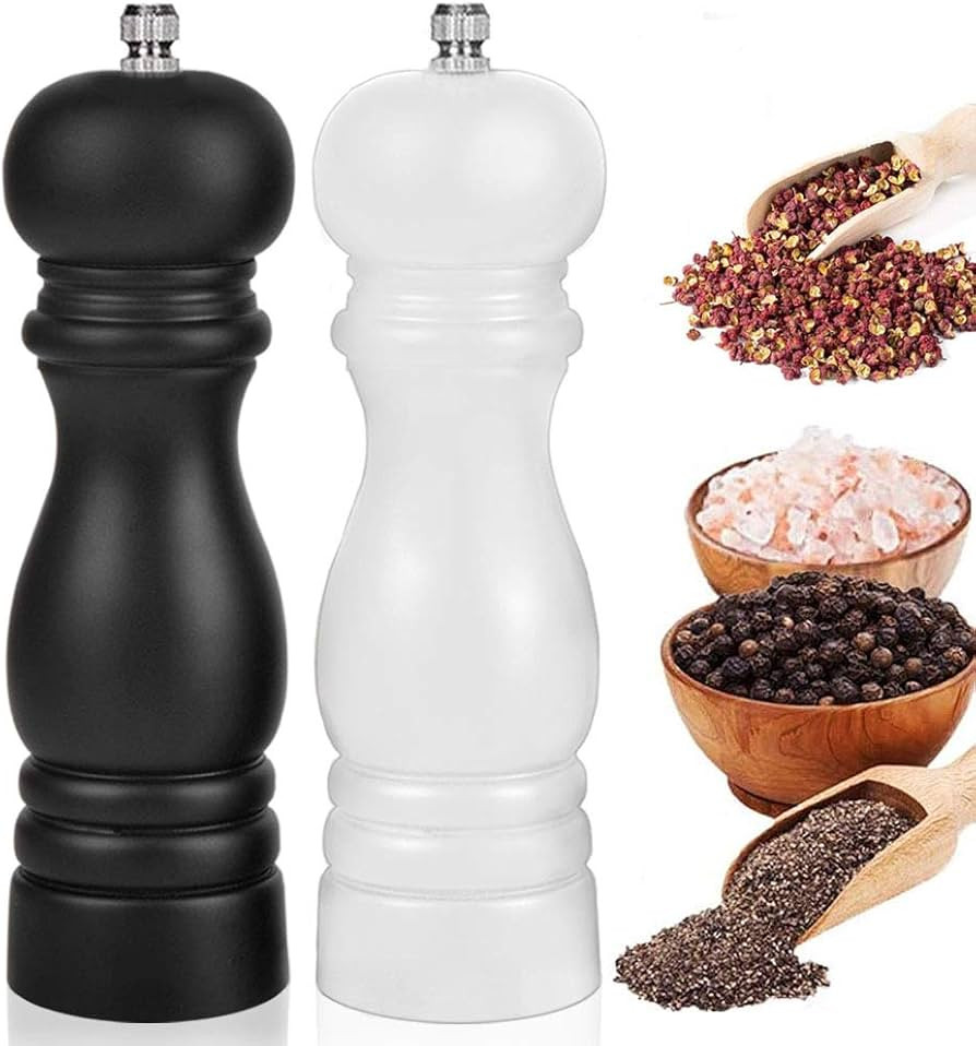 Premium Salt and Pepper Grinder Set of 2, Wood Salt and Pepper Shakers with Ceramic... | Amazon (US)