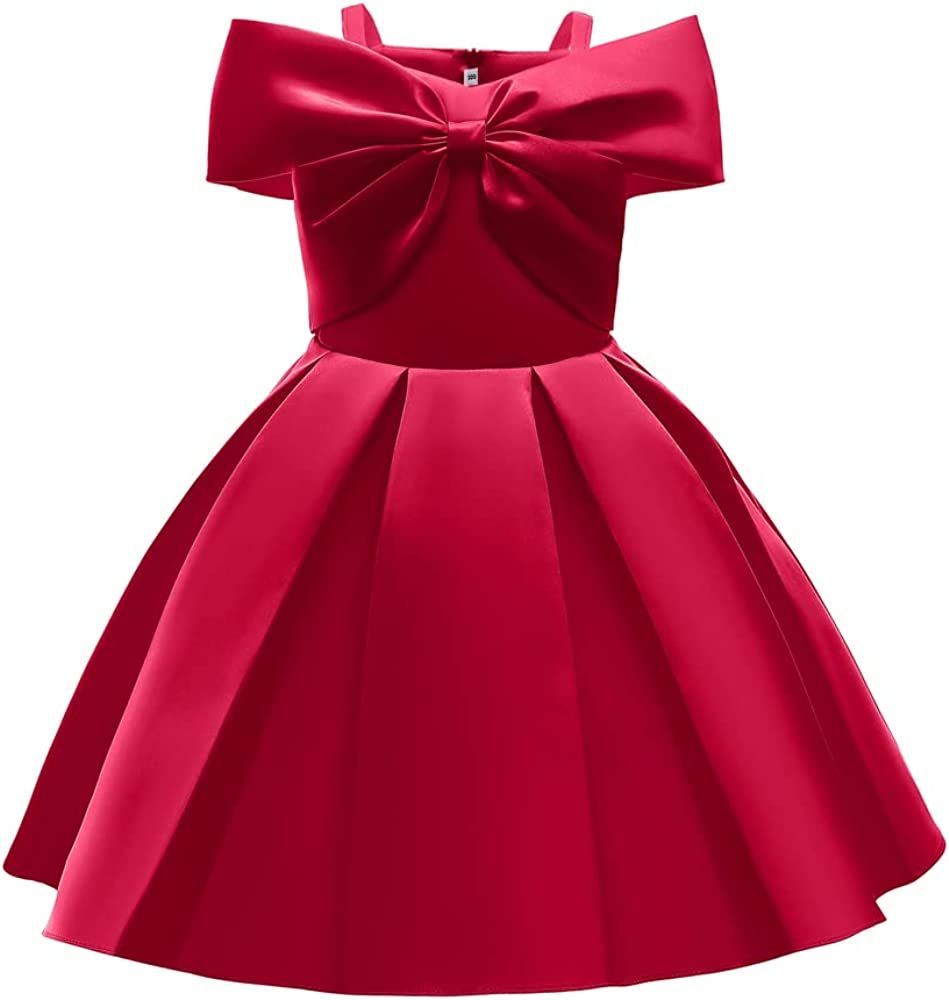 Cichic Elegant Girls Dress Special Occasion Satin Gowns for 2-10Years Kid | Amazon (US)