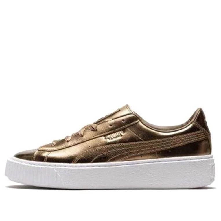 (WMNS) PUMA Basket Platform Luxe 'Gold' 366687-02 | KICKS CREW