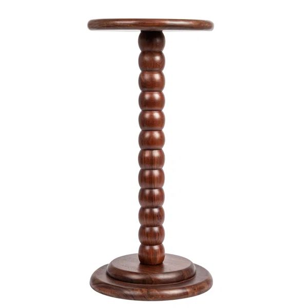 Manabu Solid Wood Pedestal End Table | Wayfair North America