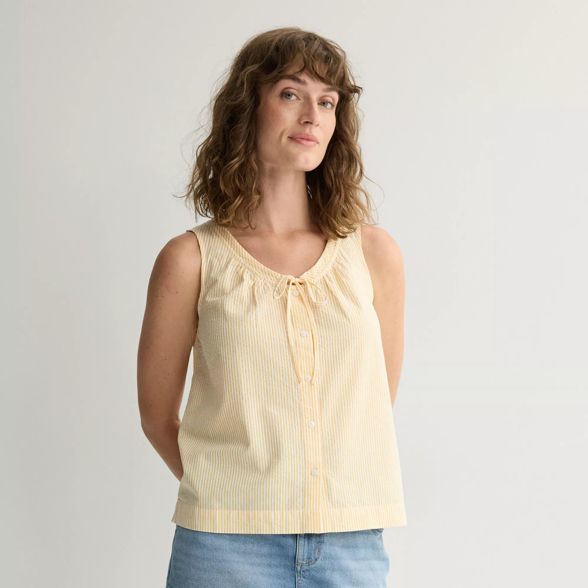 Women's Sonoma Goods For Life\u00ae Textured Button-Front Tank Top | Kohl's