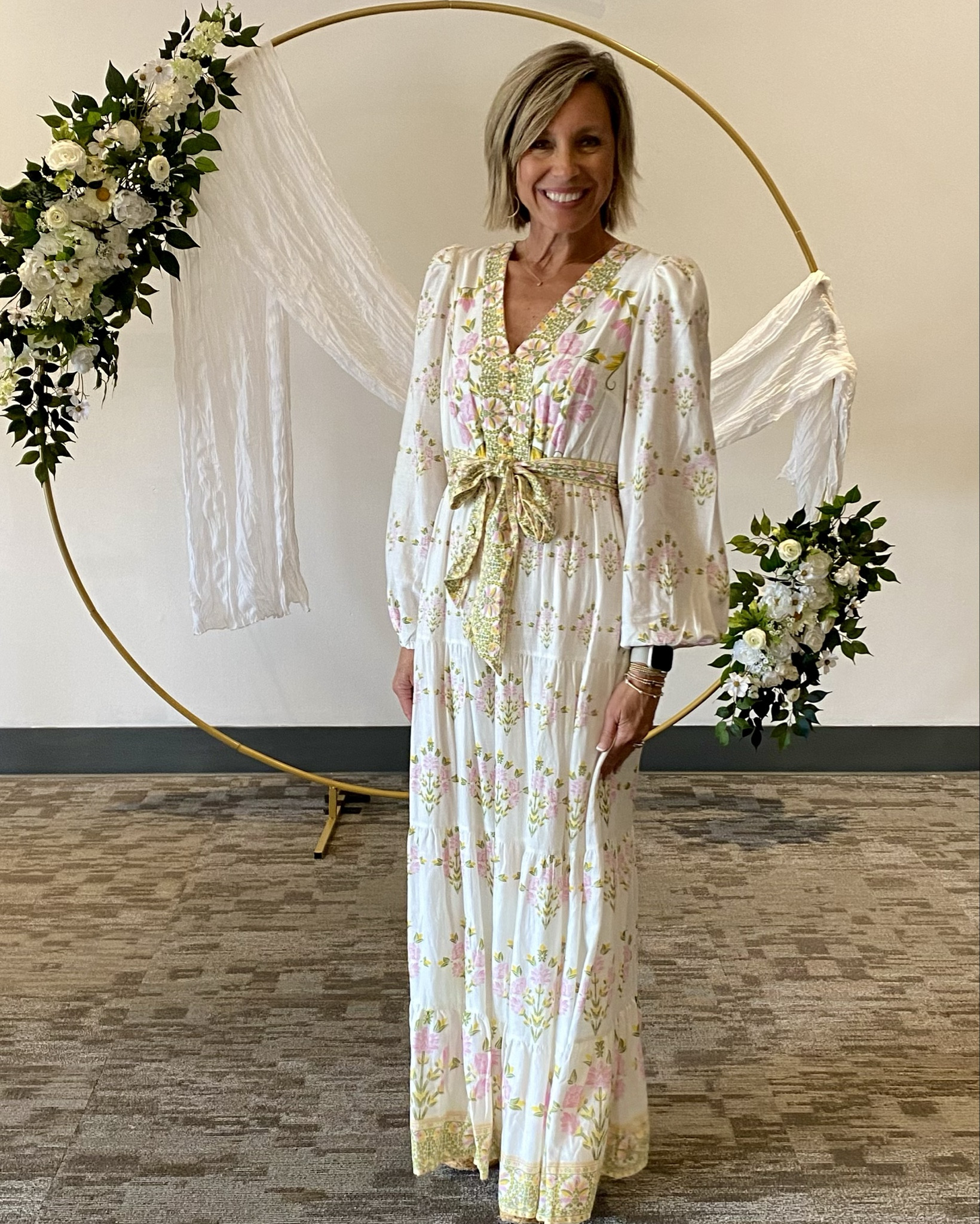 This dress…it’s gorgeous and I got so many compliments on it. It’s a must have for Spring and cooler Summer days; garden parties, Mother’s Day, a dinner date. I’m wearing a small.



#LTKStyleTip #LTKWedding #LTKSeasonal