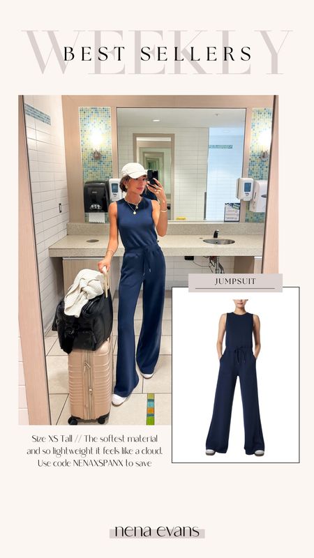 Weekly best seller! Wearing size xs tall in jumpsuit // Use code NENAXSPANX to save 


Airport outfit 
Comfy outfit 
Casual outfit 

#LTKstyletip #LTKtravel