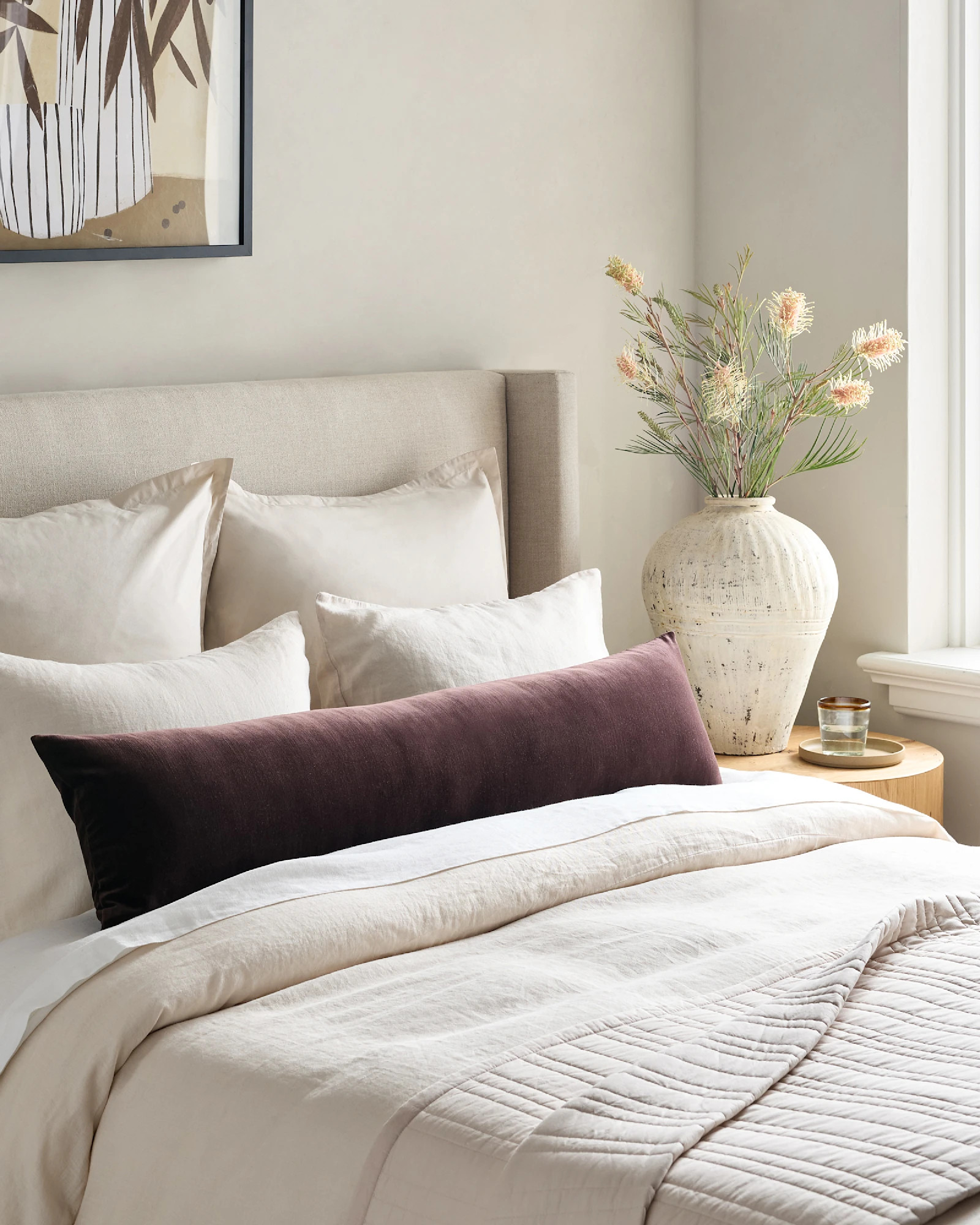 Cotton Velvet Oversized Lumbar Pillow Cover | Quince