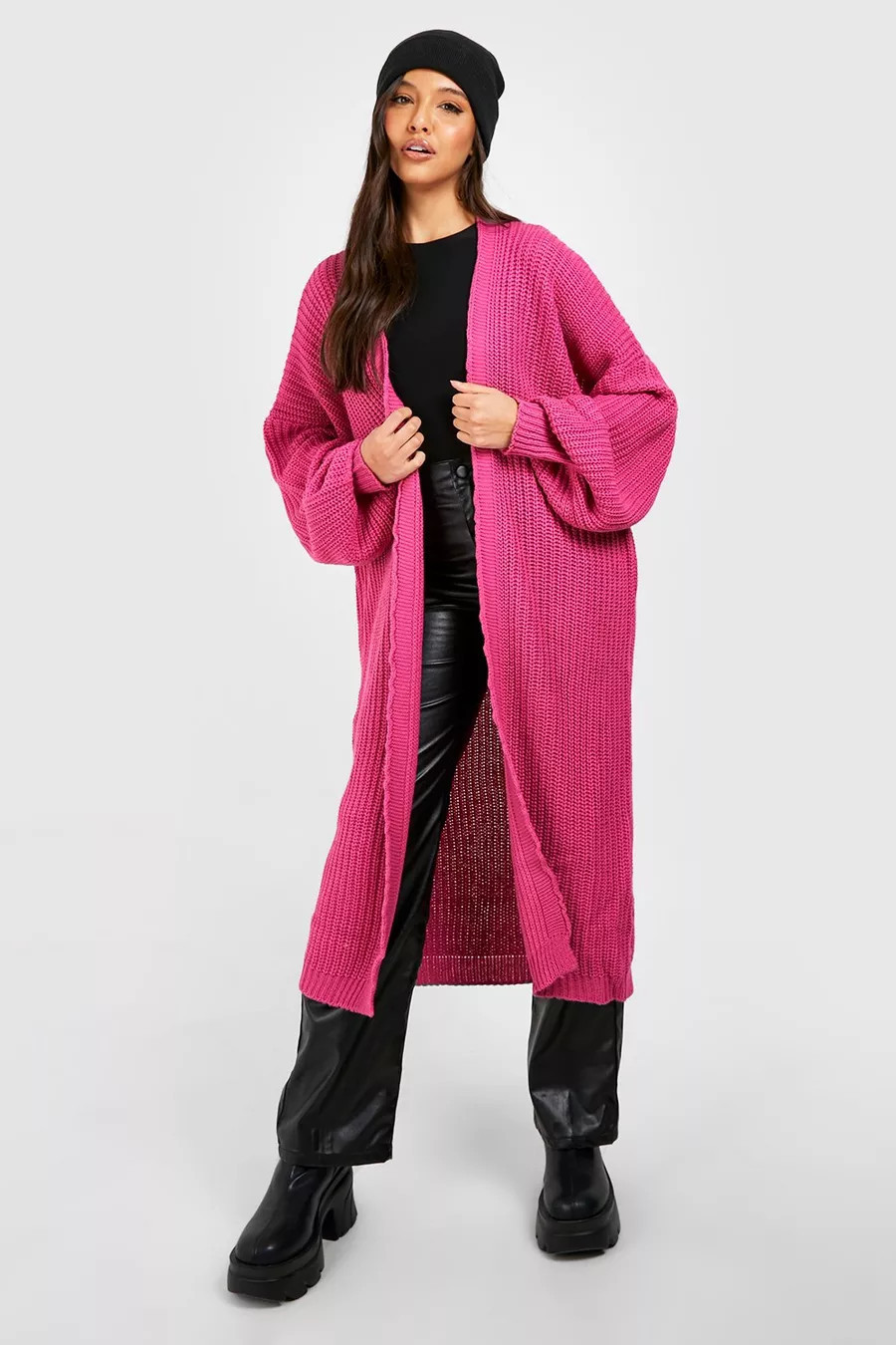 Cardigan oversize à manches bouffantes | Boohoo.com (FR)