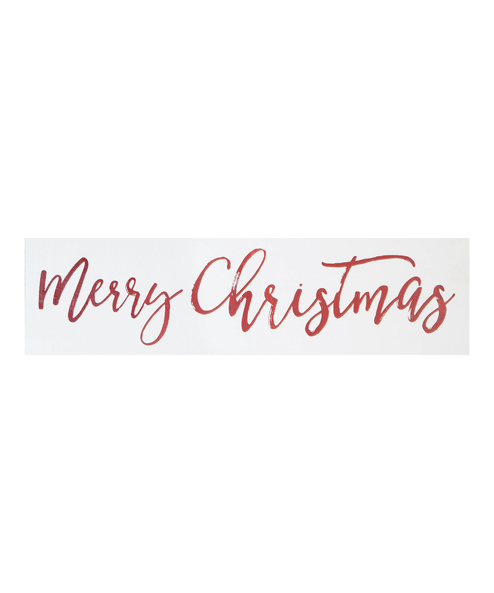 P. Graham Dunn Wall Decor white - White & Red 'Merry Christmas' Wall Sign | Zulily