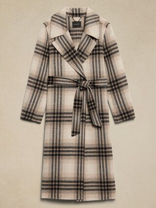 Double Face Wool-Blend Wrap Coat | Banana Republic Factory