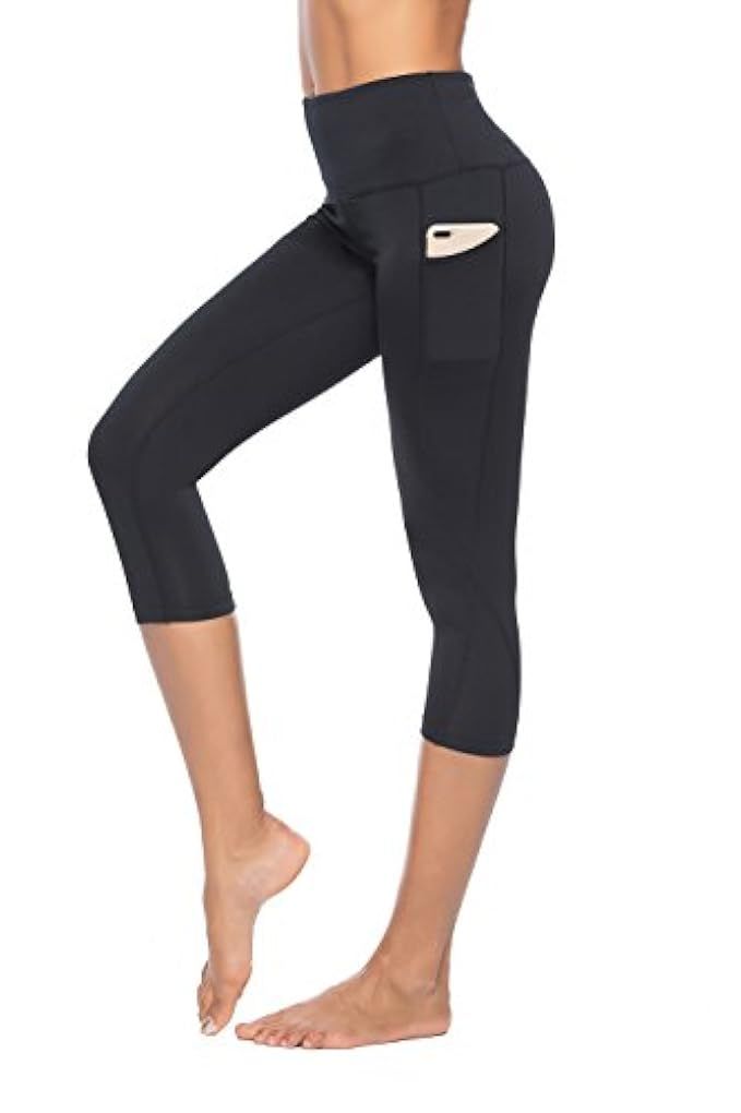ZOANO Yoga Capris High Waist Cropped Leggings for Women Workout with Pocket | Amazon (US)