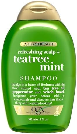 OGX Extra Strength Refreshing Scalp + Teatree Mint Shampoo, Invigorating Scalp Shampoo with Tea T... | Amazon (US)