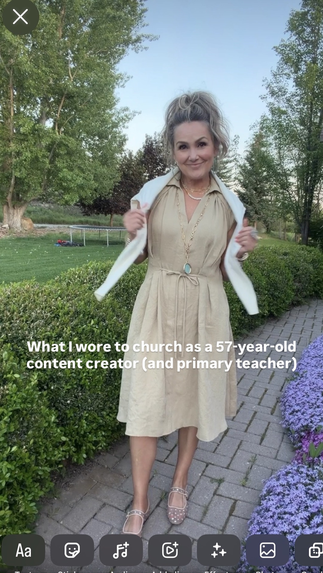 Linen dress with a white sweater is the perfect summer outfit for church!

I am wearing size medium in the dress.
I’m sorry but I cannot find this long turquoise necklace ANYWHERE!! 

#SundayOutfit #WomenOver50 #SummerStyle

#LTKootd #LTKOver40 #LTKSeasonal