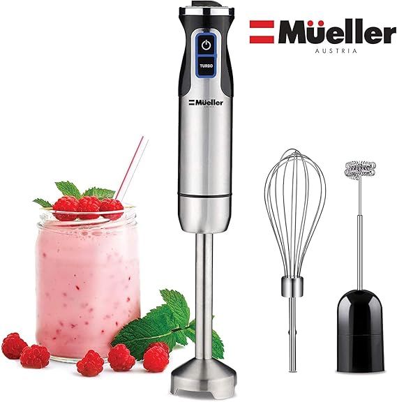 Mueller Austria Ultra-Stick 500 Watt 9-Speed Immersion Multi-Purpose Hand Blender Heavy Duty Copp... | Amazon (US)