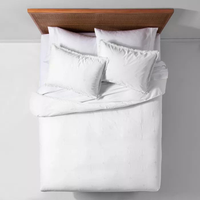 Garment Washed Embroidered Duvet Cover Set - Opalhouse™ | Target