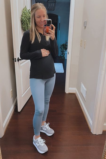 Comfy and cute maternity outfit!! Obsessing over these platform new balance tennis shoes 🤍 definitely a staple in my closet  

#LTKstyletip #LTKshoecrush #LTKbump