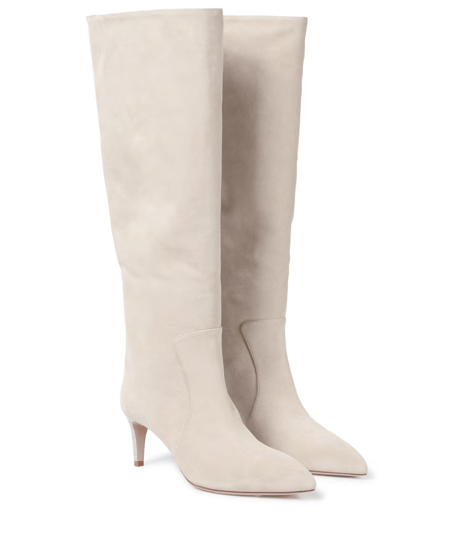 Suede knee-high boots | Mytheresa (UK)