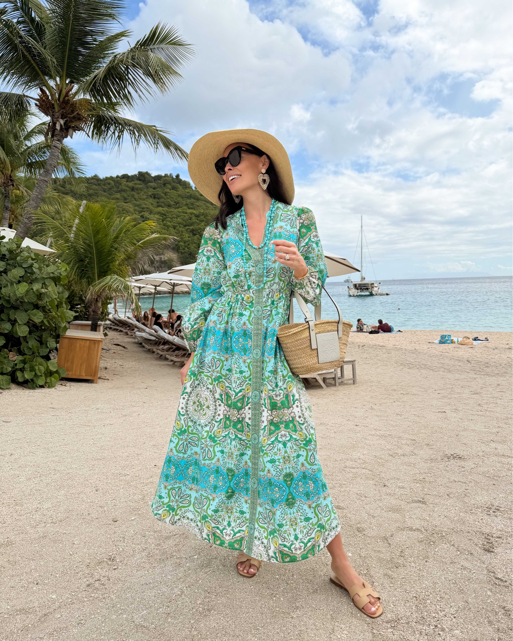 Paisley dress, St. Barths outfit, Everyone Loves The Weekend dress, blue beach dress. 

#LTKdayinmylife #LTKootd #LTKTravel