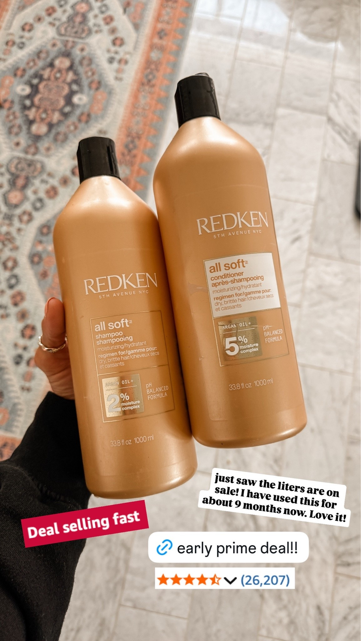 Great prime day deal on my shampoo and conditioner!!