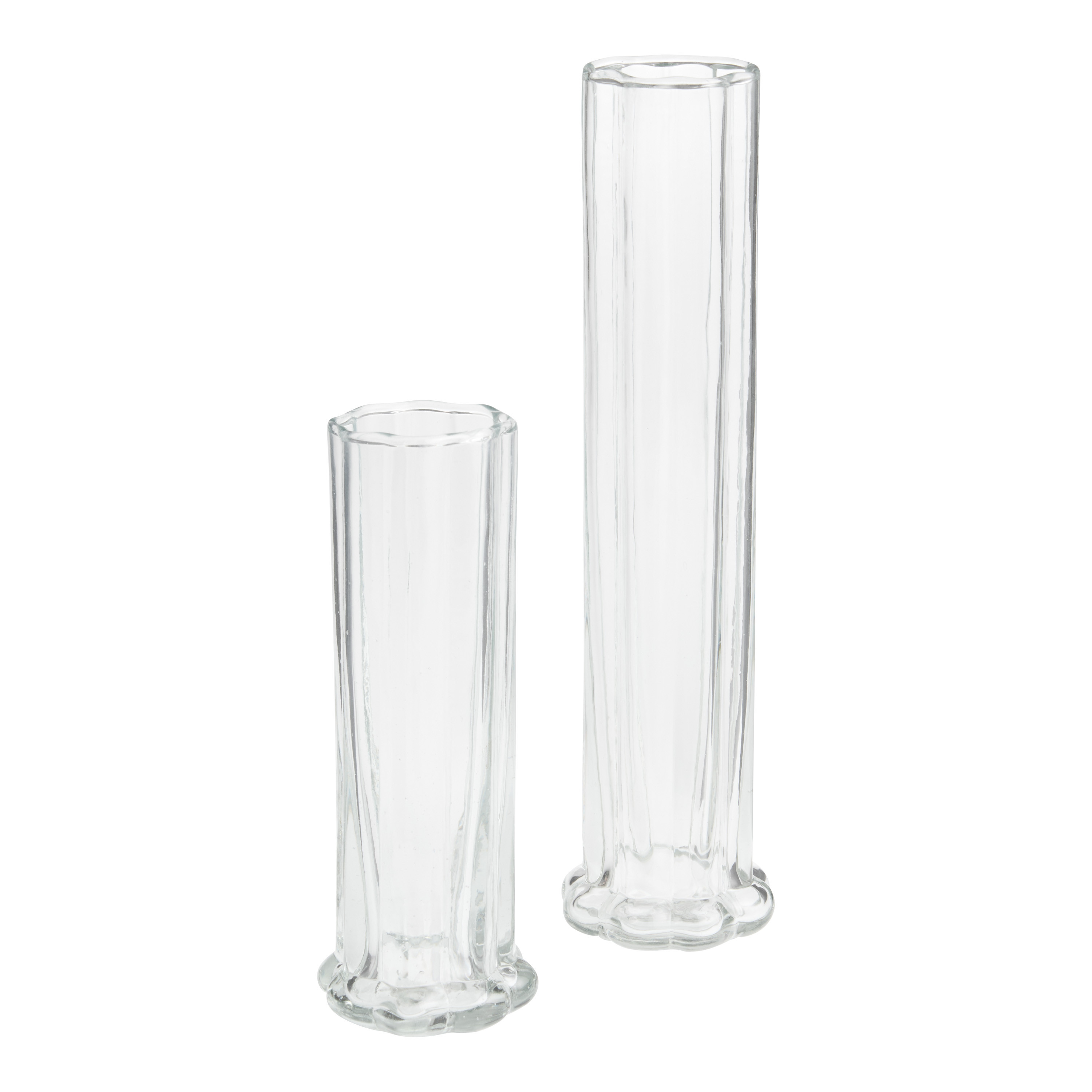 Glass Fluted Narrow Vase | World Market