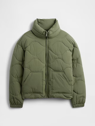 Relaxed Quilted Nylon Jacket | Gap Factory