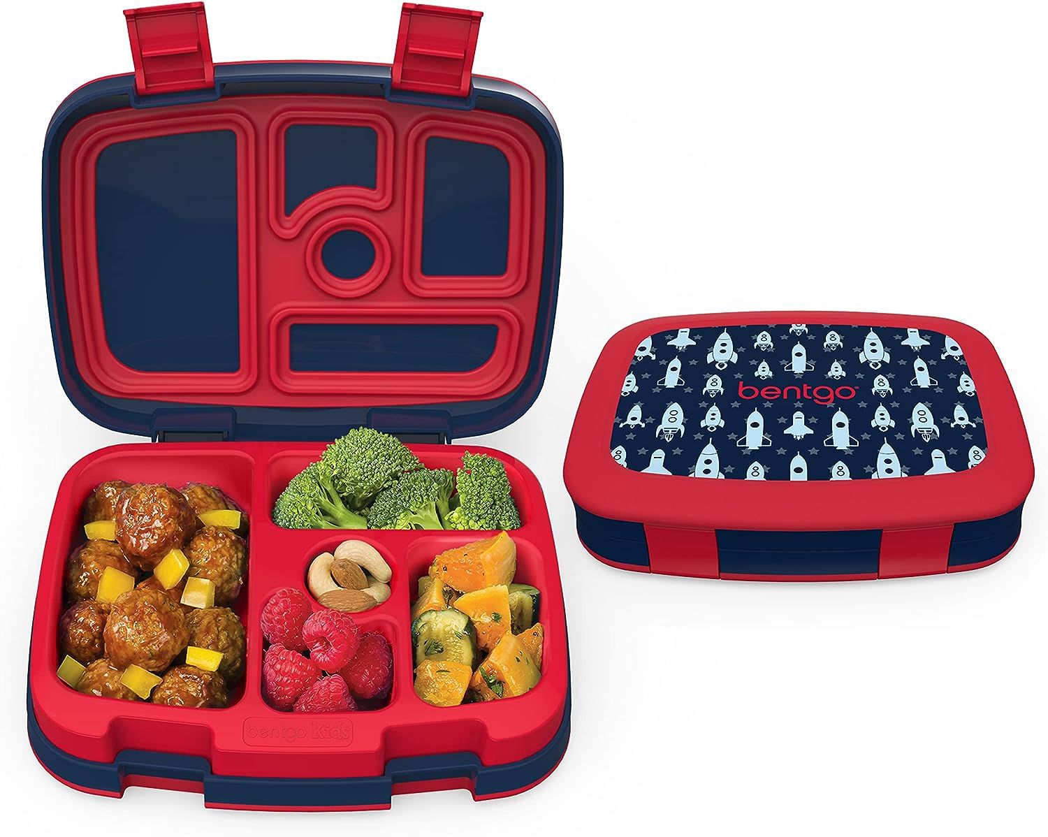 Bentgo® Kids Prints Leak-Proof, 5-Compartment Bento-Style Kids Lunch Box - Ideal Portion Sizes f... | Amazon (US)