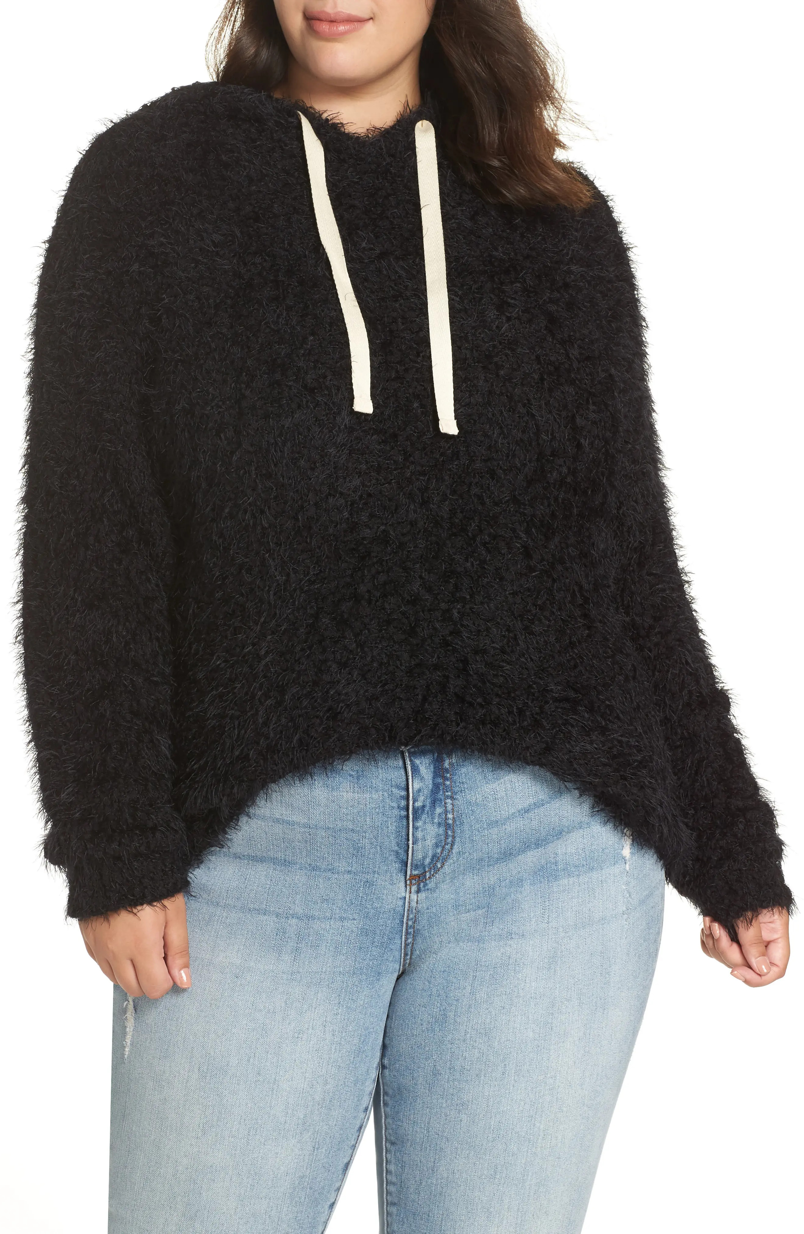 BP. Eyelash Yarn Knit Hoodie | Nordstrom