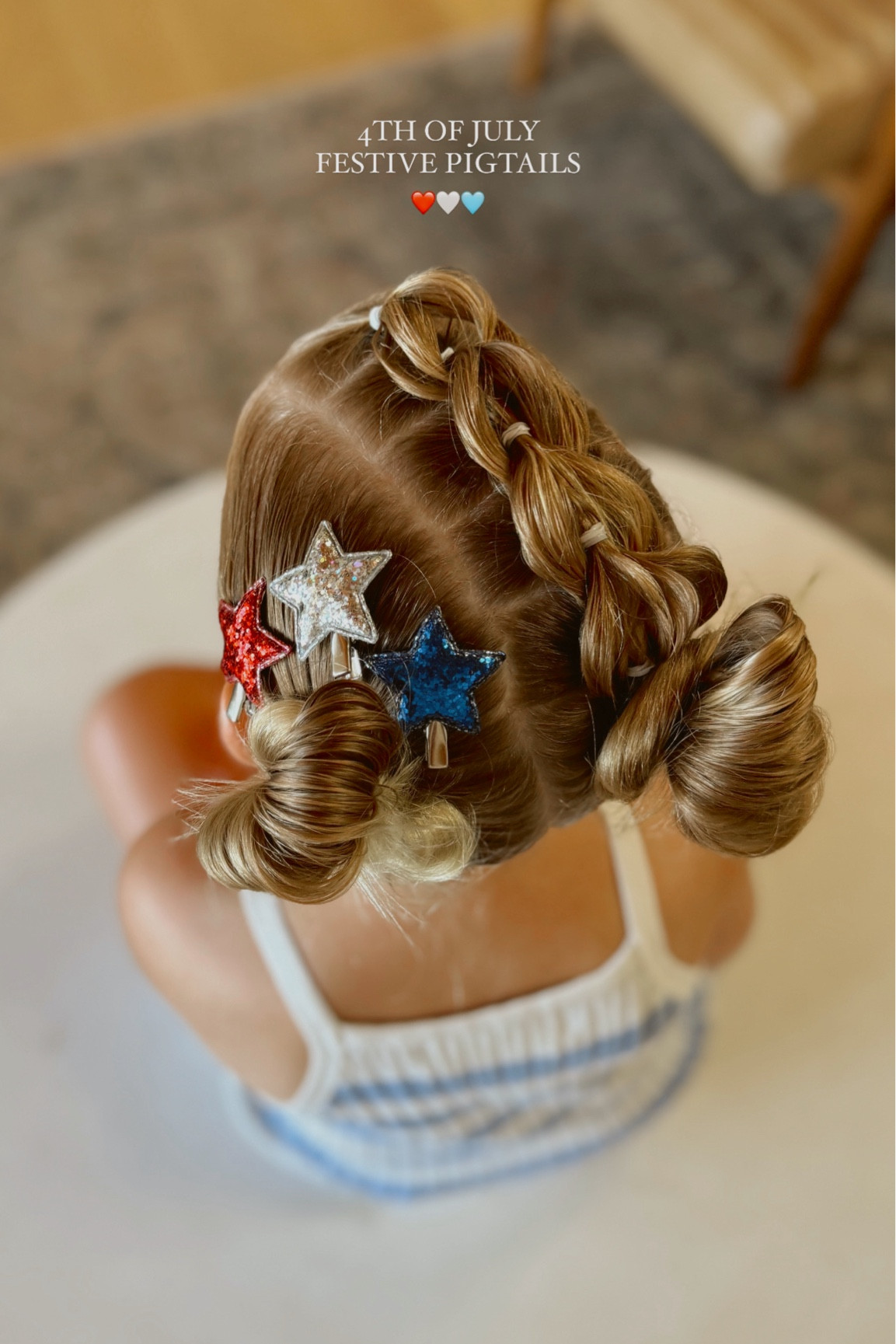 Another 4th of July hairstyle and one we will be doing again! Love how it turned out! 