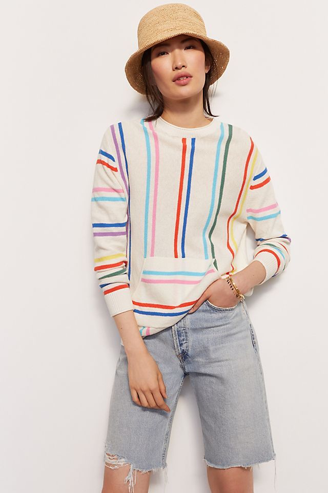 Kule Striped Pocket Pullover | Anthropologie (US)