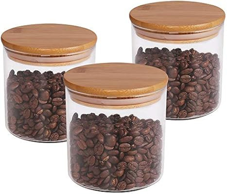 77L Food Storage Jar, 18.6 FL OZ (550 ML) Thickened Glass Food Storage Jar with Airtight Seal Bam... | Amazon (UK)