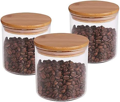 77L Food Storage Jar, 18.6 FL OZ (550 ML) Thickened Glass Food Storage Jar with Airtight Seal Bam... | Amazon (UK)