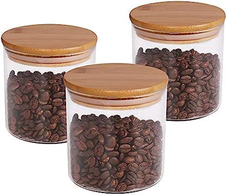 77L Food Storage Jar, 18.6 FL OZ (550 ML) Thickened Glass Food Storage Jar with Airtight Seal Bam... | Amazon (UK)