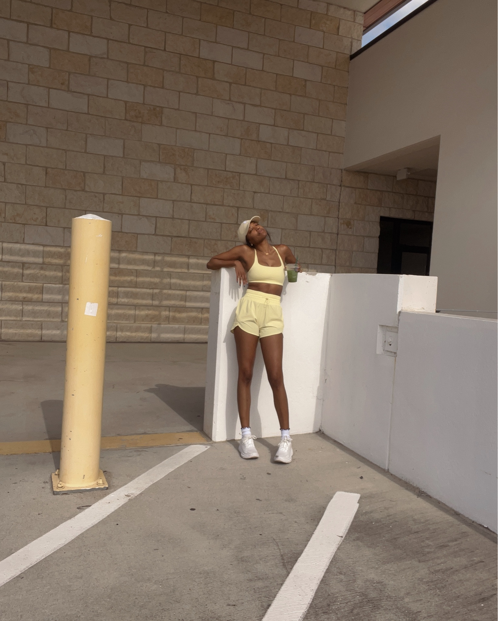 Yellow💛🧈is definitely the new black! Wearing an XS in the bra and shorts 

#LTKActive #LTKOver40 #LTKFindsUnder50