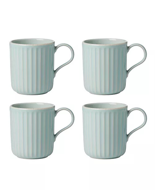 French Perle Solid 4 Piece Mug Set, Service for 4 | Macy's