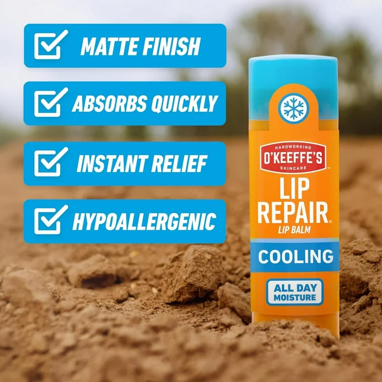 O'Keeffe's Cooling, Moisturizing & Long-Lasting Lip Repair, Clear Matte Lip Balm, 0.15oz Each, 2 ... | Walmart (US)