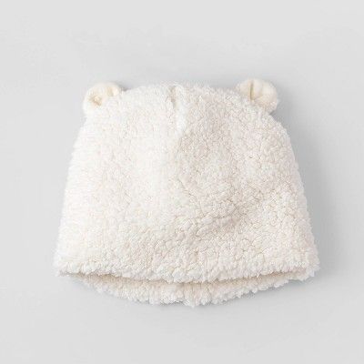 Girls' Fleece Beanie Hat - Cat & Jack™ Cream | Target