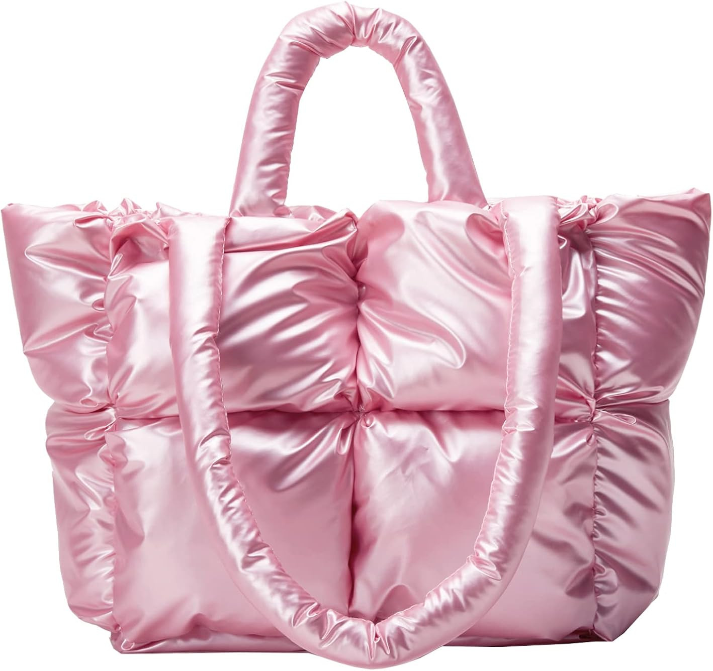 Puffer Shoulder Bag for Women Mini Down Satchel Hobo Bag Quilted Tote Bag Chic Purses 2023 | Amazon (US)