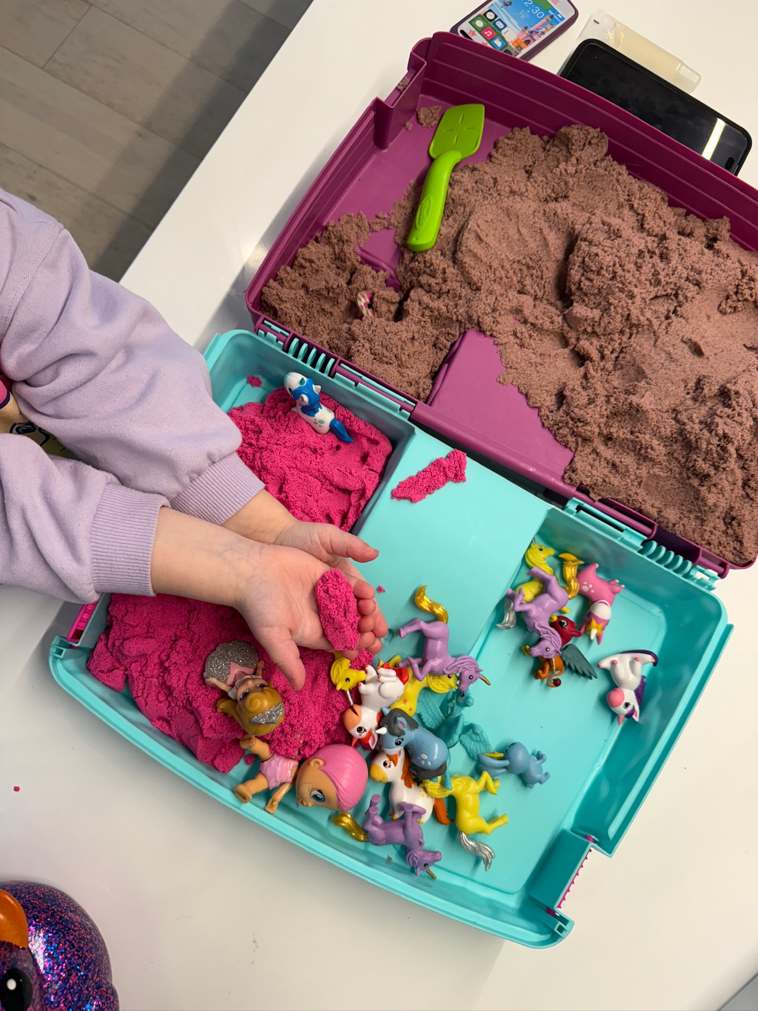 Poppy loves playing with this sandbox! The sand sticks together and is stored in the case, making it a no mess activity and easy to travel with! 

#LTKFamily #LTKKids