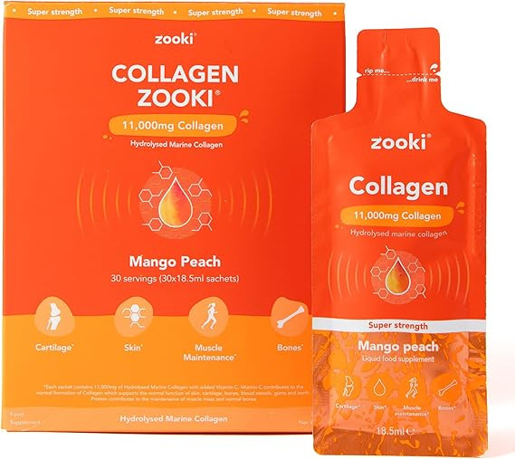 Zooki Super Strength Marine Collagen Liquid Sachets 11,000mg – Great Taste, Sugar Free – High... | Amazon (US)