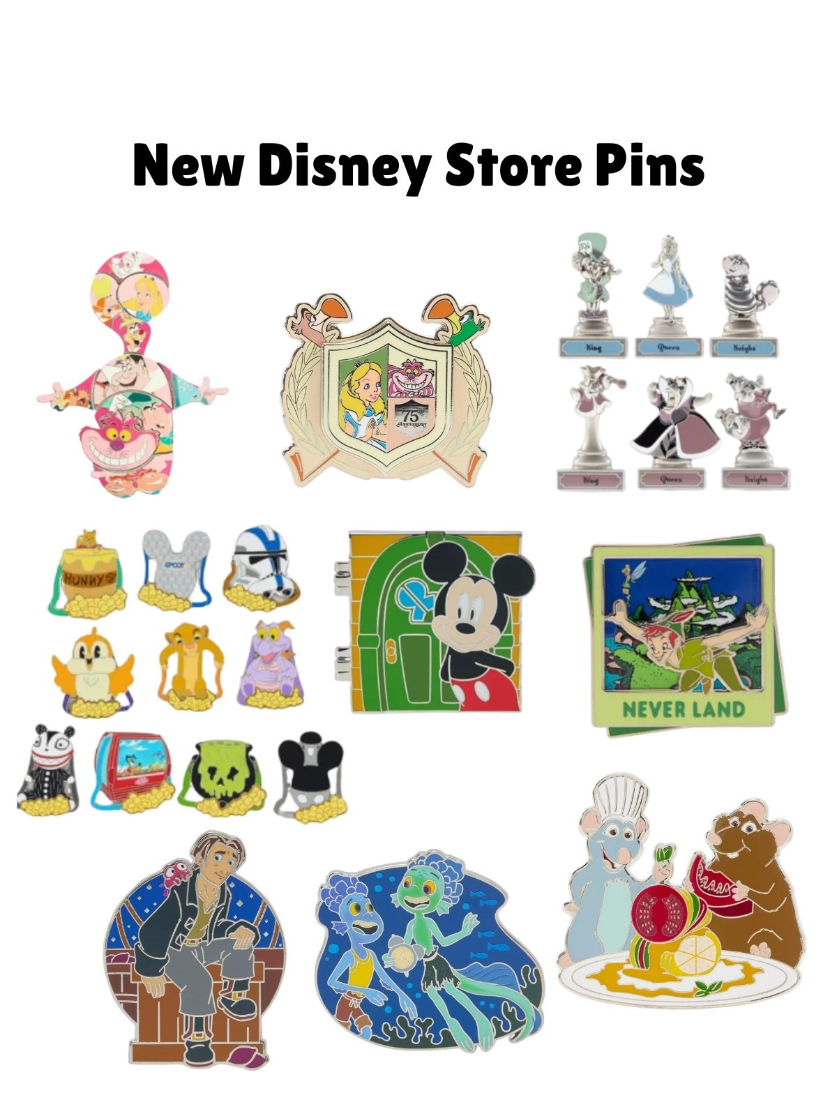New pins at Disney Store, including Alice in Wonderland 75th anniversary pins!

#LTKTravel #LTKSeasonal