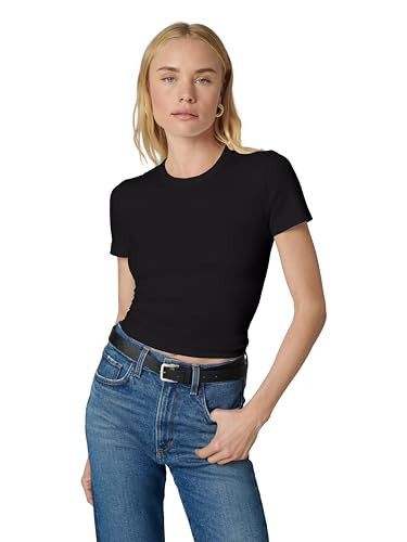 Joe's Jeans Women's The Baby Tee, Black | Amazon (US)